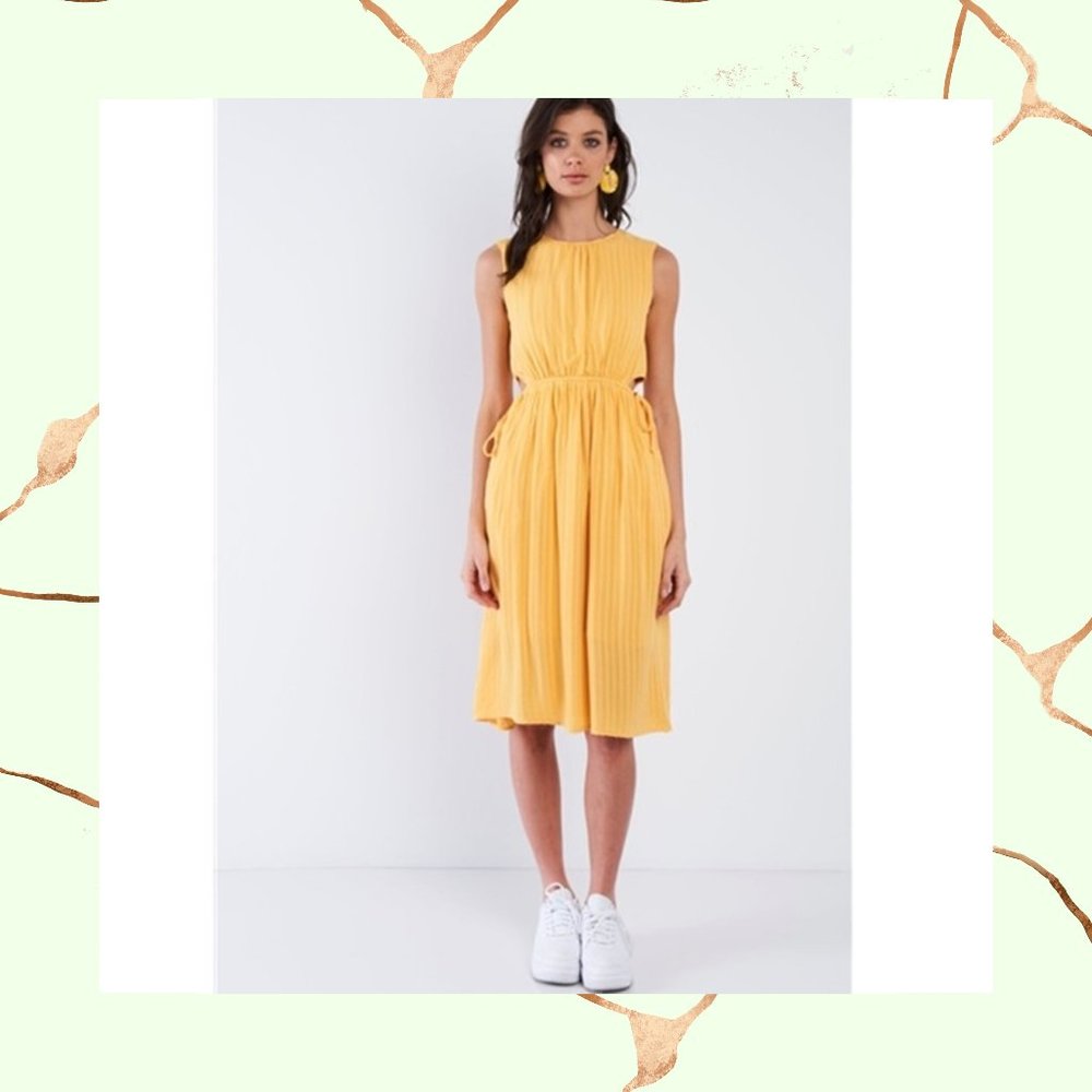 Boho Chic Cut-Out Midi Dress